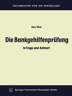 cover image of Die Bankgehilfenprüfung in Frage und Antwort